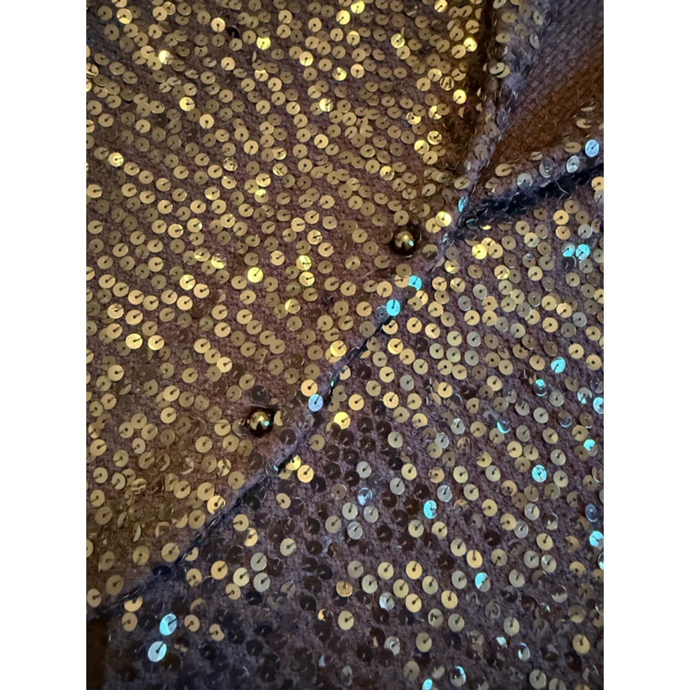 White House Black Market Blazer Size S Black Sequin - Picture 7 of 10